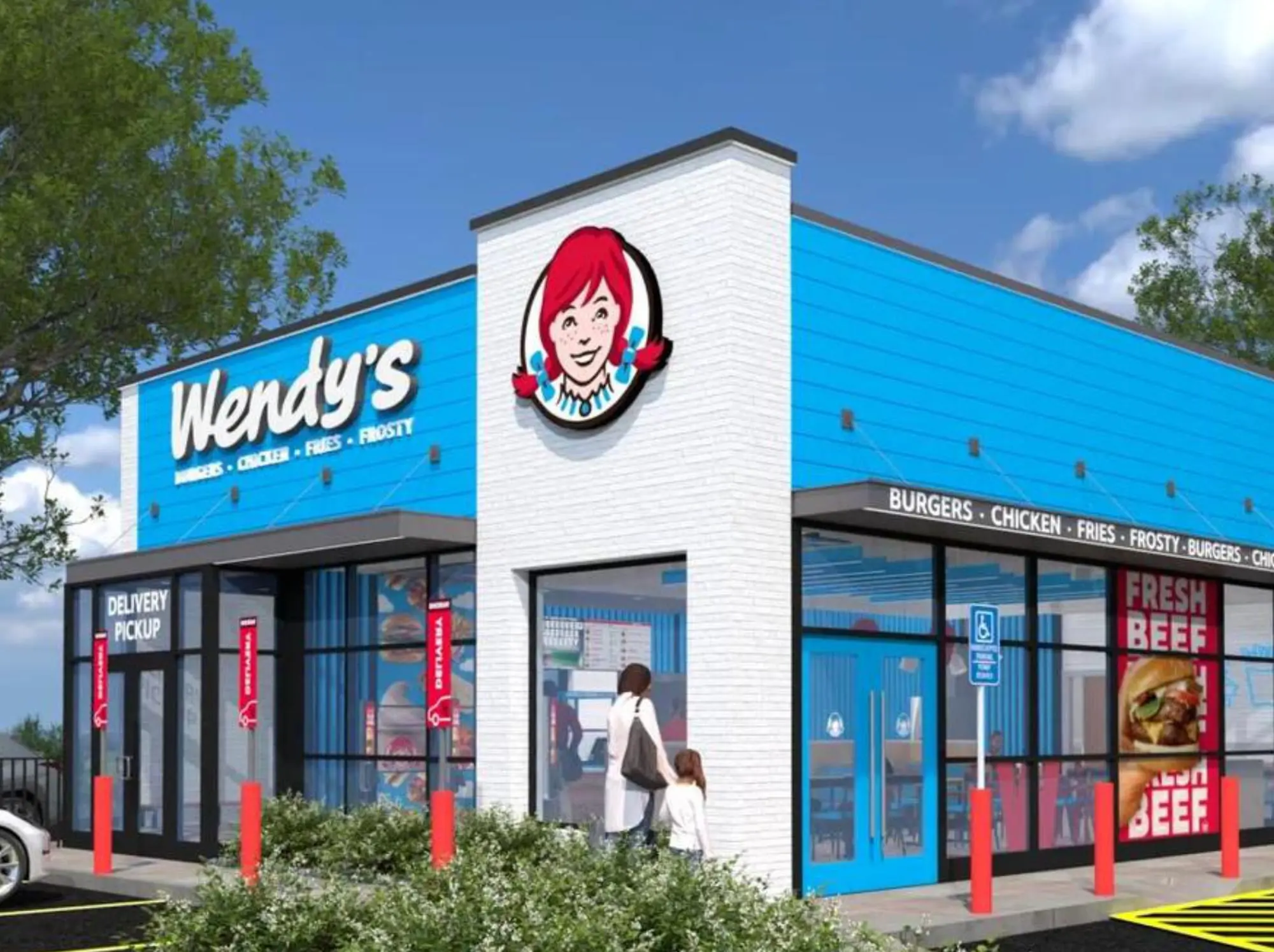 Wendy’s storefront with fresh exterior branding