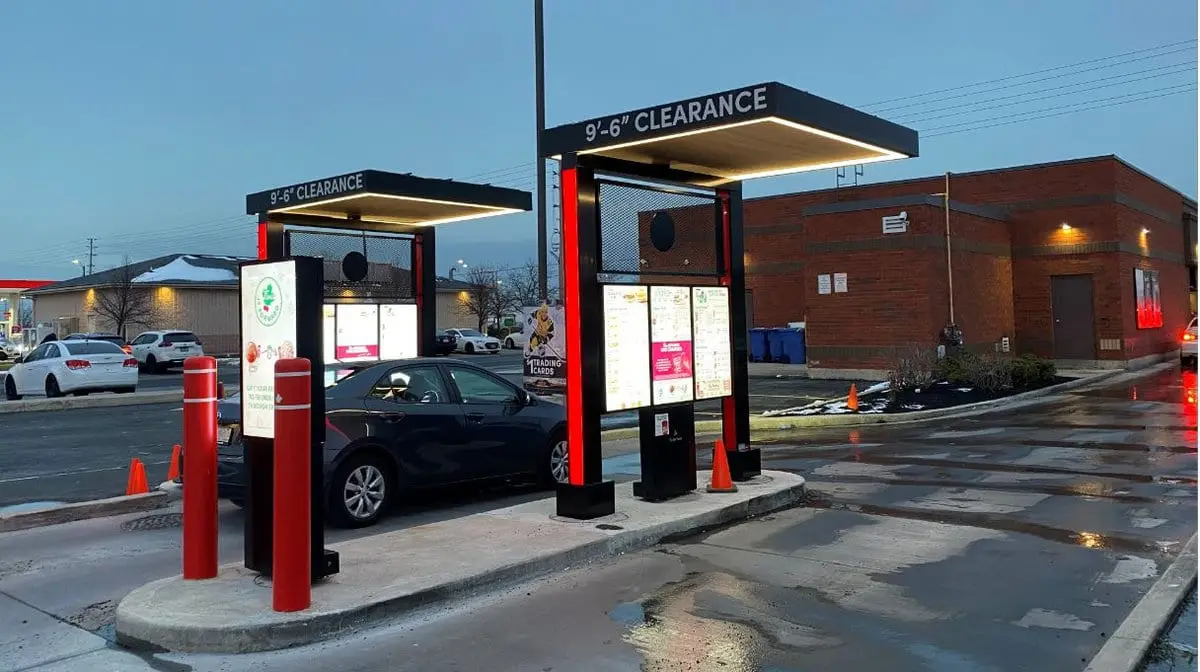 Tims — drive-thru signage by Pride Visual Solutions