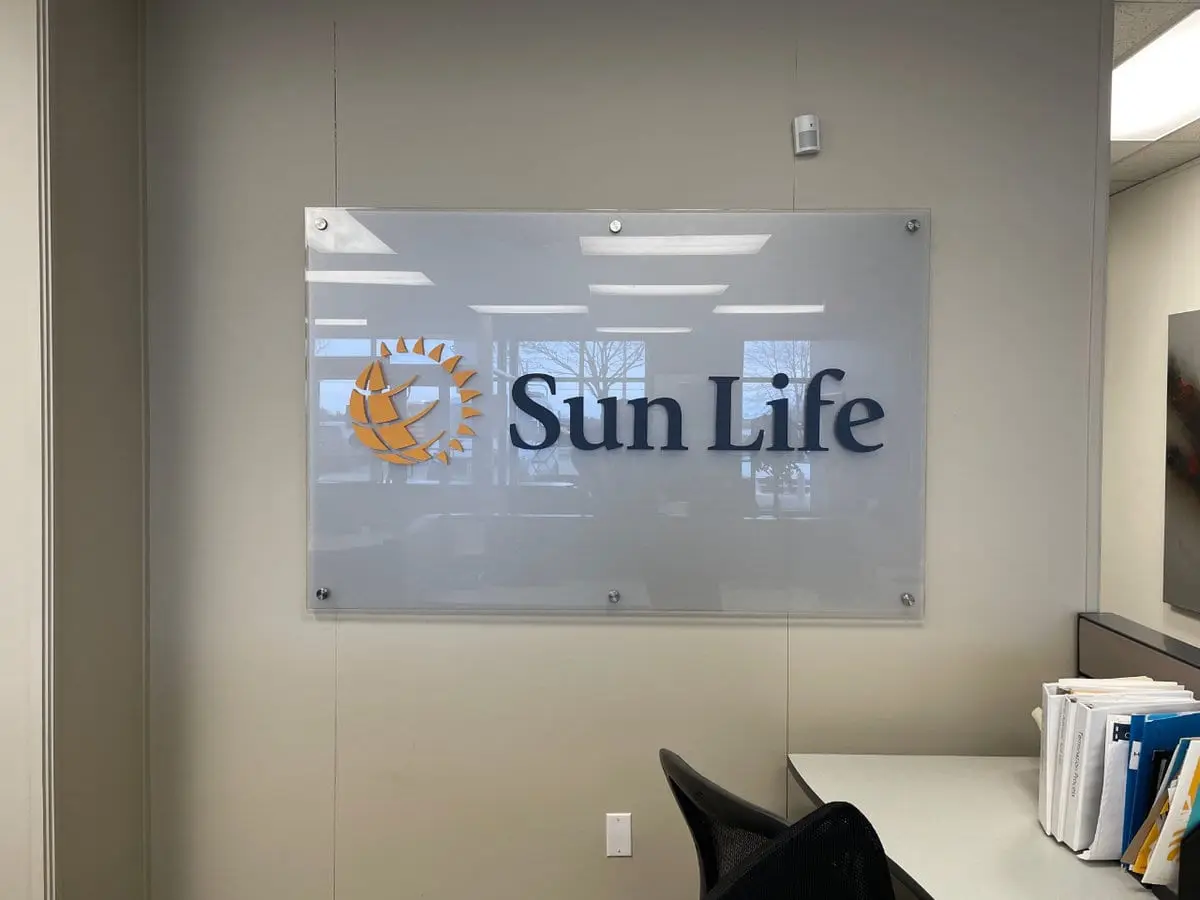 Sun Life Barrie IN — interior signage by Pride Visual Solutions