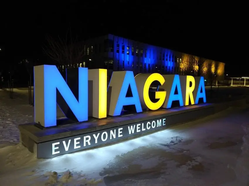 Niagara Supports Ukraine — monument sign by Pride Visual Solutions