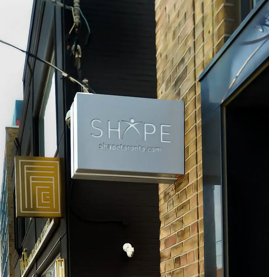 Shapetoronto Toronto PS — projecting sign by Pride Visual Solutions