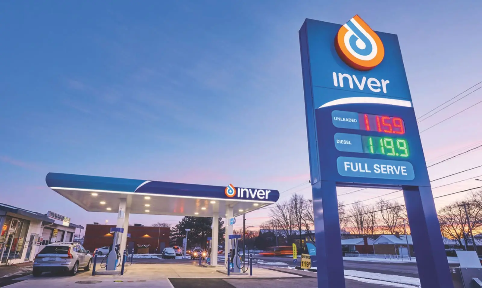Inver Burlington — pylon sign by Pride Visual Solutions