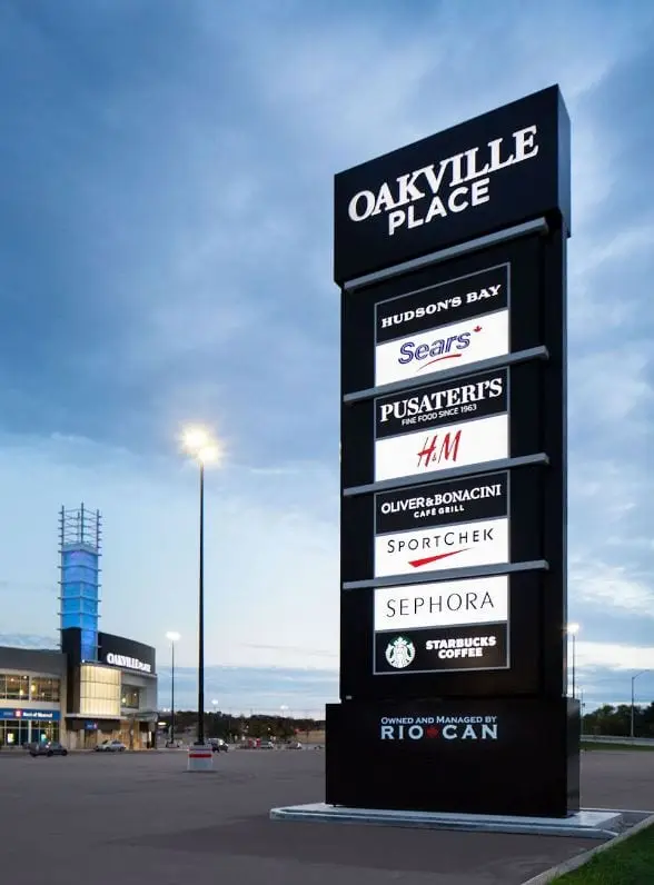 Oakville Place — pylon sign by Pride Visual Solutions